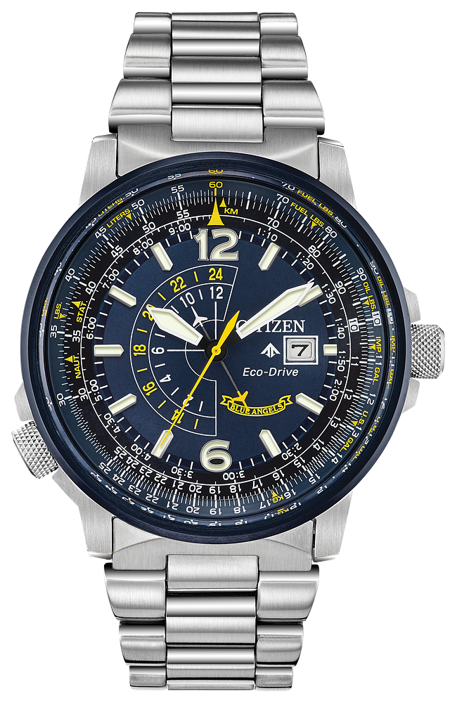 Citizen Promaster NightHawk Stainless Steel Blue Dial Watch BJ7006 56L