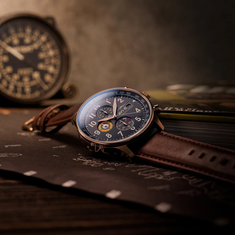 AVI-8 Hawker Hurricane Classic Chronograph Admiral Blue AV-4011-0O