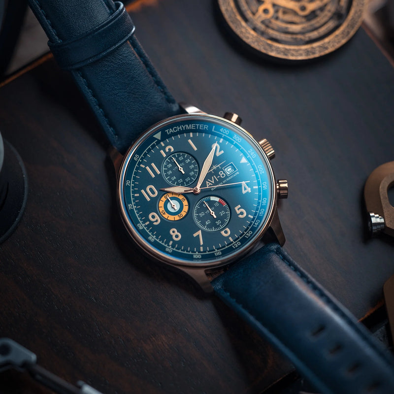 AVI-8 Hawker Hurricane Classic Chronograph Regent Blue AV-4011-0Q