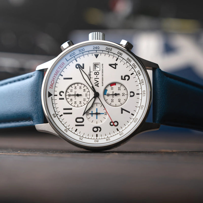 AVI-8 Hawker Hurricane Classic Chronograph Blue White AV-4011-0X