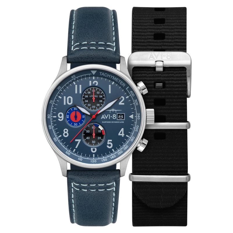 AVI-8 Hawker Hurricane Classic Chronograph Opal Blue AV-4011-1A