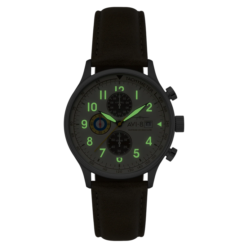 AVI-8 Hawker Hurricane Classic Chronograph Khaki Green AV-4011-1B