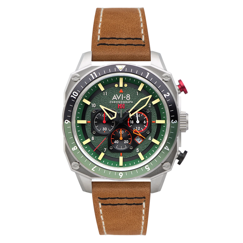 AVI-8 Hawker Hunter Atlas Dual Time Chronograph Forest AV-4100-01