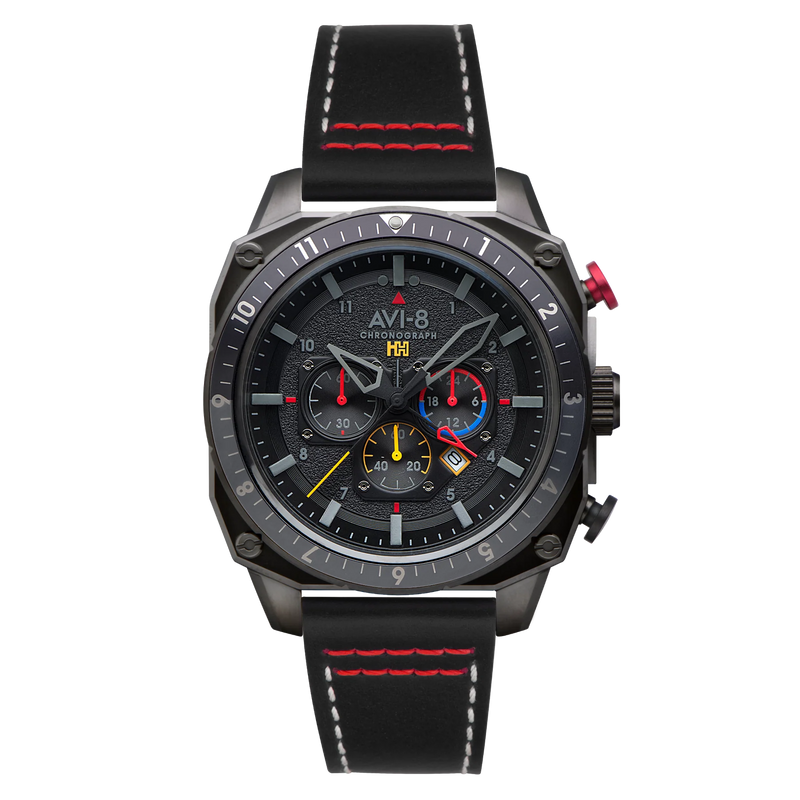 AVI-8 Hawker Hunter Atlas Dual Time Chronograph Black Ops AV-4100-04