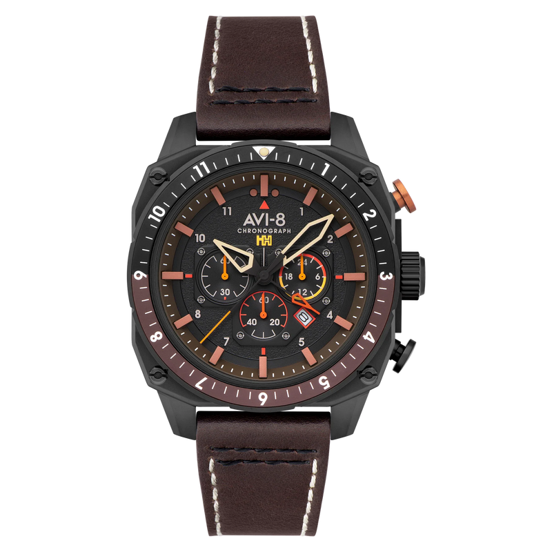 AVI-8 Hawker Hunter Atlas Dual Time Chronograph Soot Black AV-4100-08