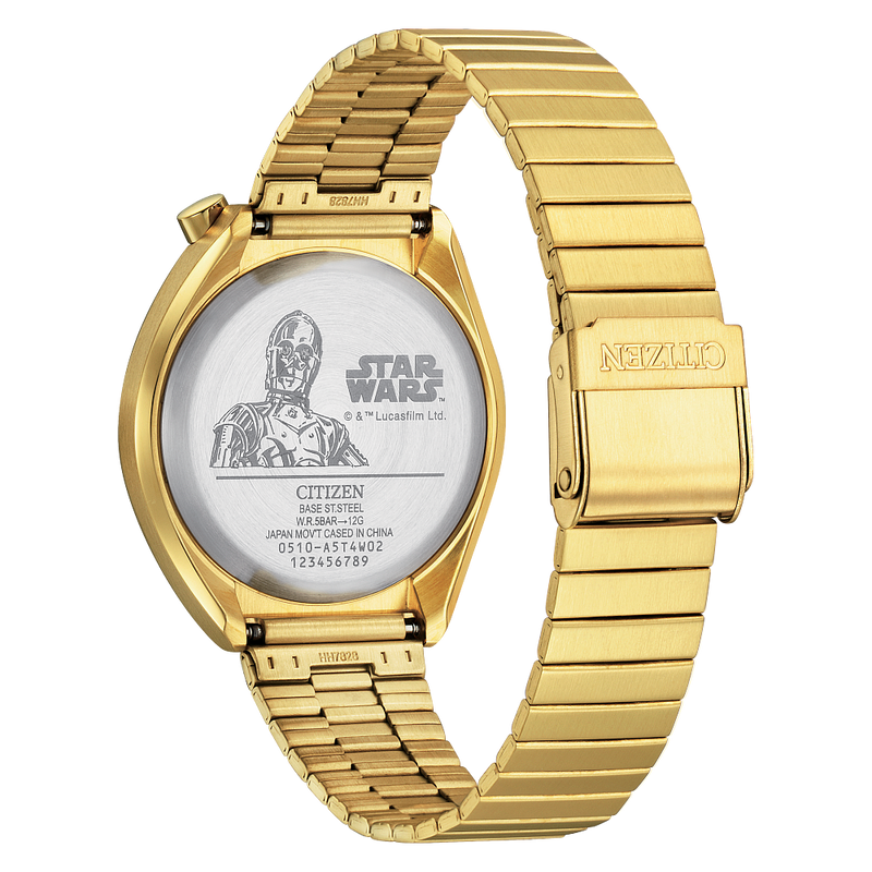 Citizen Star Wars C-3PO Gold Dial Stainless Steel Watch Eco-Drive AN3662-51W