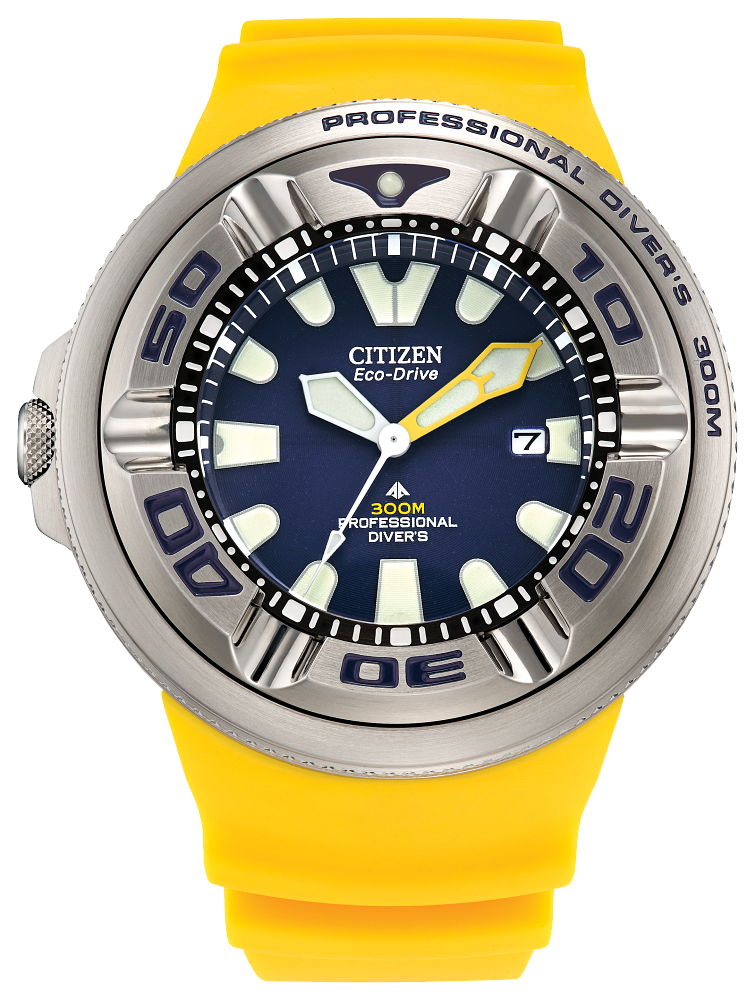 Citizen Eco-Drive Promaster Ecozilla Yellow Blue Dial Watch BJ8058-06L